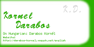 kornel darabos business card