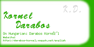 kornel darabos business card